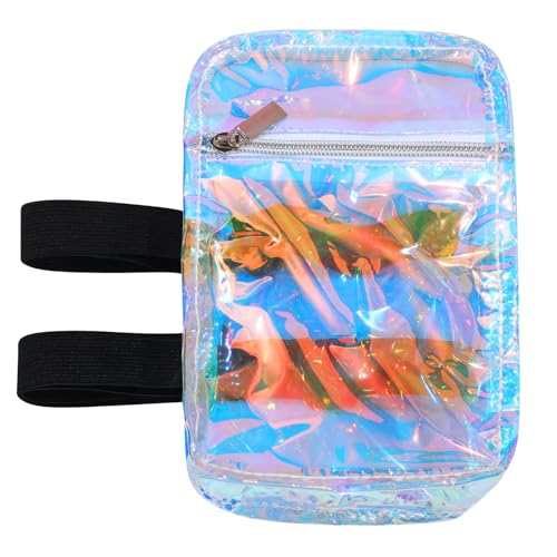 Carnival Thigh Bag Holographic Thigh Pack with Adjustable Strap Leg Harness for Women Iridescent Hiking Travel Pack (Multicolor) - color: Multicolor, style: Leg Bag