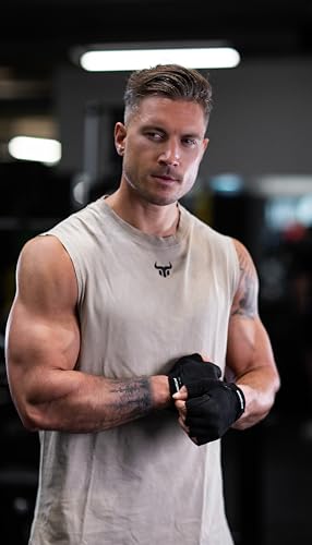 Fitgriff® Workout Gloves (Padded) for Men & Women - Fingerless Gym Gloves for Weight Lifting, Training - Full Palm Protection - color: Black, size: 7