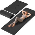 Extra Thick 10mm Foldable Yoga Mat, SGS Certified POE Non-Slip Mat, Multi-Purpose Exercise & Fitness Mats for Studio or Home - color: Black-74"L x 26"W x 0.4"Th