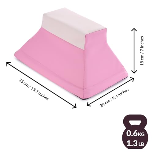 Stunt Trainer Stand for Cheerleading | Portable Cheer Balance Trainer | Stunting Flyer Practice Platform | Lightweight Gymnastics Balance Block | Cheerleading Equipment for Safe Skill Training - color: Pink v2