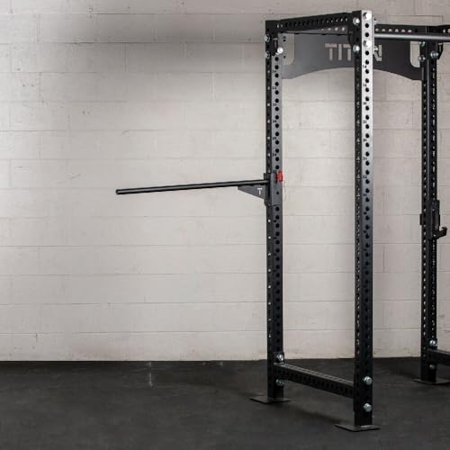 Titan Fitness Rack Mounted Youth Pull-Up Bar, Fits T-3, X-3, or TITAN Series Power Rack, Chin-Up Station, Workout Bar, Rated 225 LB Capacity