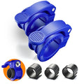 Narrow Barbell Clips 2.5cm Width for Olympic Bars, 0.9-1.18inch Adjustable Weight Clamps, Quick Release Locking Collars for Weightlifting - color: BIUE