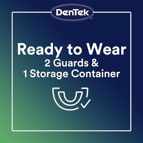 DenTek Comfort-Fit Dental Guard, Mouth Guard for Grinding Teeth at Night, Pack of 2 Guards & 1 Storage Case