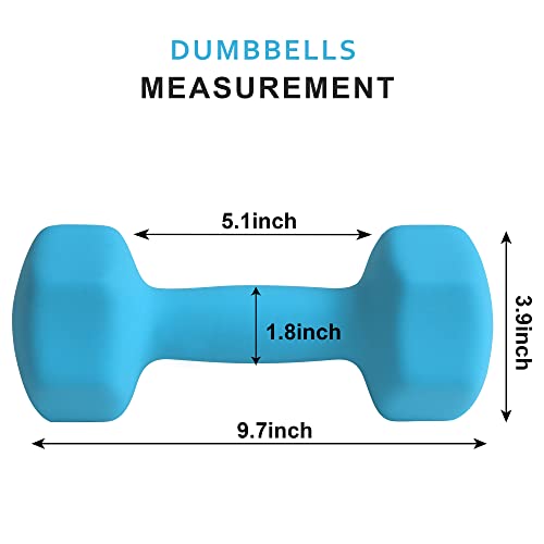 Balelinko Home Gym Equipment Workouts Strength Training Weight Loss Pilates Weights Yoga Sets Weights for Women, Men, Seniors and Youth - color: Blue, style: 15 LB, Pair