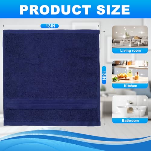 Wash Cloths for Face 3 Pack, 100% Cotton Washcloths, Soft Absorbent Face Towels for Face & Body, Quick Dry Wash Cloths for Showering, Bathroom, 3 Colors - color: Multi-coloured