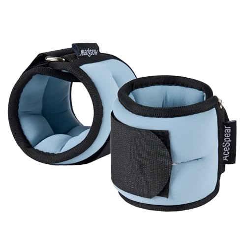 AceSpear Ankle Weights Sets for Men Women Kids 1lb 2lb 3lb 4lb 5lb Leg Weights Arm Wrist Weights Gym for Foot Exercise Training Workout Walking Jogging Yoga - color: Blue, size: 3 lbs x 2