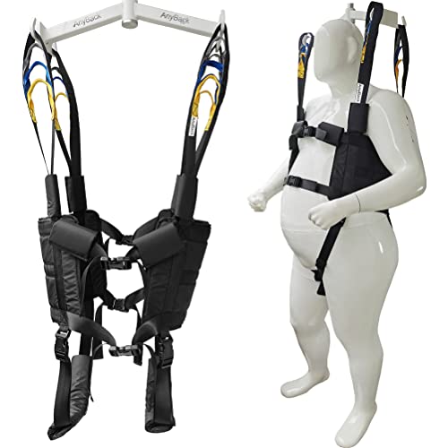 Patient Lift Sling Medical Aid Standing Transfer Belt Walking Strap Heavy Duty Carrier Fold Up Full Body Get Up Sit to Stand Assist for Elderly Senior AnyBack Black