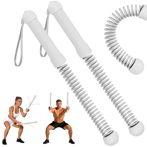 2PCS Ropeless Battle Ropes, Weighted Cordless Battle Ropes for Home Gym, Portable Silent Workout Rope Fitness Equipment for Full Body Toning, Low-Impact Workout, Strength & HIIT, Gray - style: Gray
