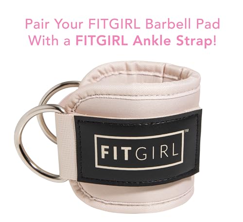 FITGIRL - Squat Pad and Hip Thrust Pad for Leg Day, Barbell Pad Stays in Place Secure, Thick Cushion for Comfortable Squats Lunges Glute Bridges, Olympic Bar and Smith Machine - color: Beige (Deluxe)