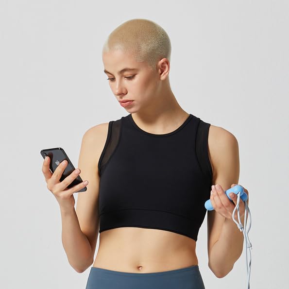 Tangram Smart Rope Rookie – Smart Jump Rope with Counter & App, Bluetooth Fitness Tracker, Adjustable Jump Rope for Weight Loss, Cardio, HIIT & Home Workouts - color: White/Navy