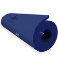 Hatha Yoga Extra Thick TPE Yoga Mat - 72"x 32" Thickness 1/2 Inch -Eco Friendly- With High Density Anti-Tear Exercise Mats For Home Gym Travel & Floor Outside - color: Blue