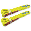 2-Ply Lifting Sling Straps 1”x 4ft - 3100lbs Vertical Capacity Heavy Duty Flat Eye Lift Sling, for Rigging Moving Towing Hoisting -2Pack - Kodiak Straps - color: 2 PACK, size: 1inch x 4ft