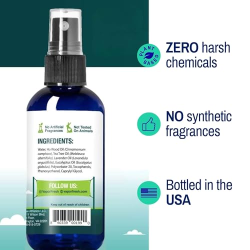 Vapor Fresh Shoe Deodorizer Spray, 4oz (Eucalyptus Lavender) - For Boots, Sneakers, Cleats, Sandals and More - Powerful Shoe Odor Eliminator With Essential Oils (3-pack) - size: 4 Fl Oz (Pack of 3)