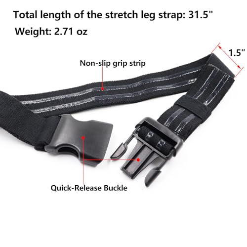 Tactical Leg Strap Drop Swivel Attachment for Holsters, Thigh Strap Belt for Leg Holster, with Quick-Release Buckle. - color: Leg Strap & Adapter-Black