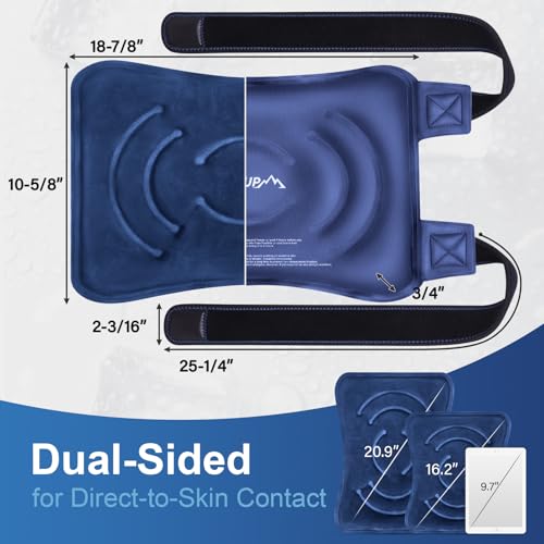 APEXUP Ice Pack for Knee Pain Relief, Large Reusable Wrap After Surgery, Flexible Gel Cold Pack for Injuries, Pain Relief for Back, Shoulder, Elbow, Ankle and Leg (Navy Blue, XXL, 2PK) - size: 2X-Large-2PK, style: Navy Blue