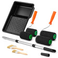 Truck Bed Liner Roller Kit, 8PCS Roll on Bed Liner Kit | Includes 6 and 4 Inch Texture Bedliner Rollers, Roller Frame, Extension Pole, Brush, Tray, for Textured Bed Liner Coating
