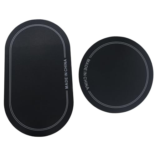 QAZXCDEW-2pcs Bass Drum Patch And Kick Drum Pad, Self Adhesive Drumhead Patches For Bass Drum Pedal Accessories, Includes Double And Single Pedal Protector (Black) - color: Black