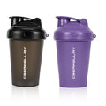 2 Pack Shaker Bottles for Protein Mixes, 17 oz Small Protein Shaker Bottle with Handle, Gym Shaker Cups with Blending Ball for Pre Workout, BPA-Free & Dishwasher Safe (Black, Purple) - color: Black,Purple