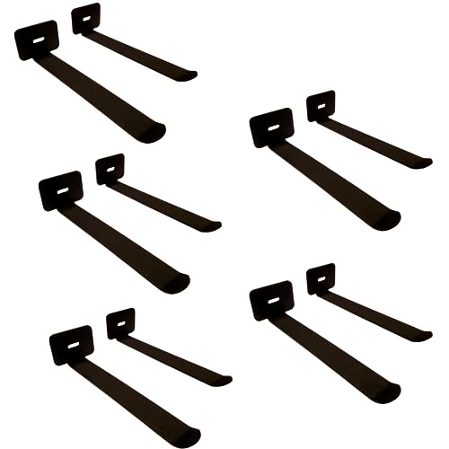 IRON AMERICAN Yoga Mat Hanger - Adjustable Hooks for Exercise Mats, Foam Rollers & Gym Equipment Storage - Wall Mounted - Hardware Included - (6.75" x .75") - American Steel - style: 5-PAIR