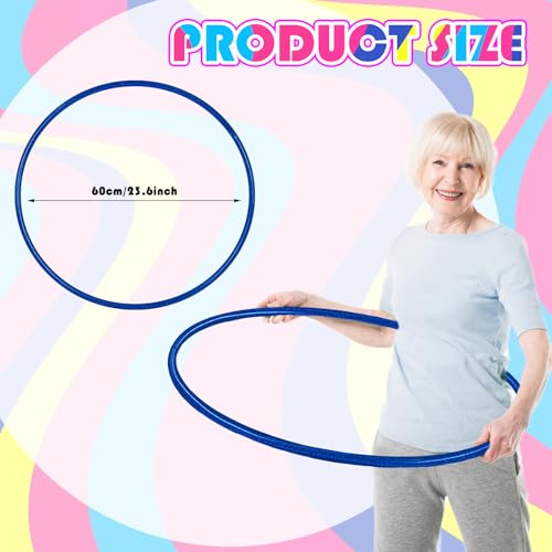 Syhood Glitter Plastic Exercise Hoop Fitness Hoop Adults Exercise Rings Fitness Circles for Party, Sports, Pilates, Playing, Weight Loss Accessories