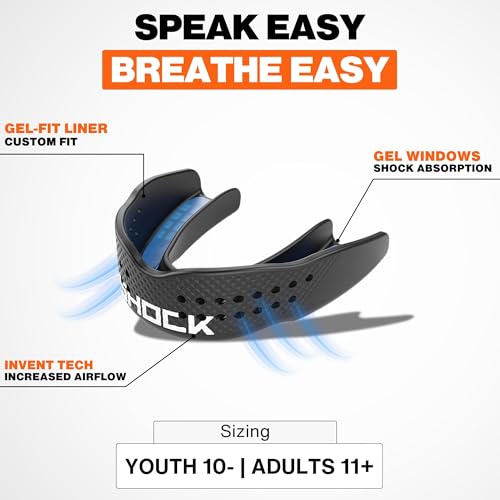 Shock Doctor Trash Talker Basketball Strapless Clear - color: Black, size: Youth