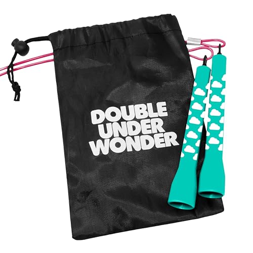 Double Under Wonder Jump Rope, Tangle-Free Speed Rope, Adjustable Speed Rope for Men, Women, Indoor Fitness Training Speed Skipping Rope, Jumping Rope, Perfect for Boxing Workout, Cardio, Endurance Training, Jump Rope for Double Unders - color: CLOUD BURS