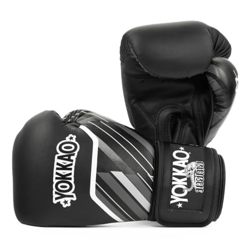 Yokkao Muay Thai Boxing Gloves – Essential Gloves for Beginners Men & Women Microfiber Leather Multi-Layered Foam Padding & Secure Fit - size: 14oz