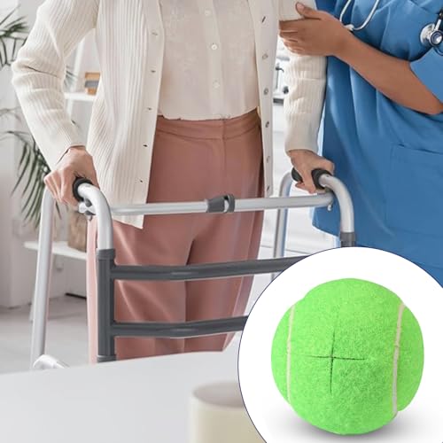 ANCKNE Walker Tennis Balls Precut Tennis Balls for Walkers 4PCS Walkers Legs Universal Precut Glide Balls, Heavy Duty Long Lasting Felt Pad Glide Coverings for Furniture Legs and Floor Protection - color: Green