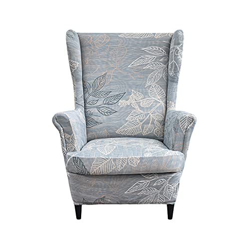 NILUOH Wingback Chair Slipcover 2-Piece Stretch Wingback Chair Sofa Slipcover Armchair Cover Printed Furniture Protector Couch Soft with Elastic Bottom for Living Room, 12 - color: 12