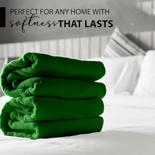 KAHAF COLLECTION 100% Cotton Bath Towels, 24x48 Pack of 6 Towels, Quick Dry, Highly Absorbent, Soft Feel Towel, Gym, Spa, Bathroom, Shower, Pool, Luxury Soft Towels (Dark Green, 24x48-6 Pack) - color: Dark Green, size: 24x48 - 6 Pack