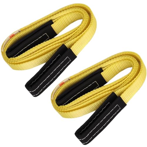 XSTRAP STANDARD 2PK 1''x 8FT Lift Sling Web Strap/Wear Guard End, Heavy Duty Flat Eye Lifting Sling with 2 Reinforced Loops for Tree Saver Lifting Furniture Appliances Machine - style: 2pk 1''x8ft