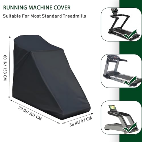 Treadmill Cover, Running Machine Cover, Oxford Cloth Waterproof Dustproof Exercise Equipment Protect with Drawstring and Storage Bag for Outdoor Indoor - size: Unfold