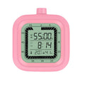 4 in 1 Visual Digital Visual Timer Battery Operation Alarm Clock with Humidity Temperature Monitor Magnetic Wall Mount Kitchen Study Timer for Classroom Office Bedroom Pink - color: Pink