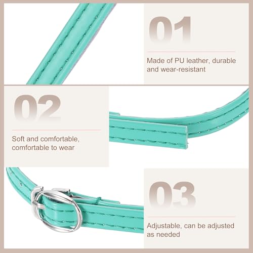 uxcell Replacement Ankle Strap for Heels Detachable Shoe Straps PU Leather Shoe Band - color: Piano Lake Blue