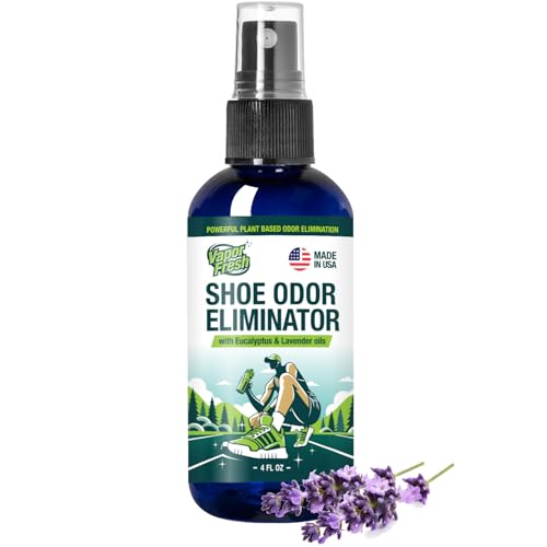 Vapor Fresh Shoe Deodorizer Spray, 4oz (Eucalyptus Lavender) - For Boots, Sneakers, Cleats, Sandals and More - Powerful Shoe Odor Eliminator With Essential Oils (1-pack) - size: 4 Fl Oz (Pack of 1)
