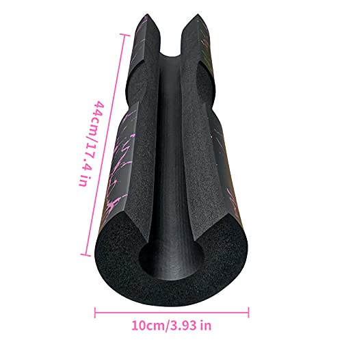 Squat Pad Barbell Pad for Workout, Neck & Shoulder Protective Foam - color: Pink Marble