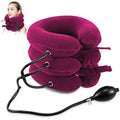Jaximy Neck Stretcher, Cervical Traction Device, Neck Traction Device, Neck Pain Relief, Adjustable Inflatable Neck Brace & Neck Stretcher, Neck Decompression Home Use (Red) - color: Red
