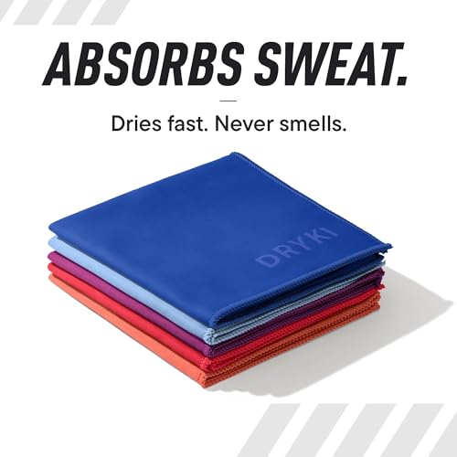 DRYKI Pocket-Sized Sweat Towels - The Original Sweat Absorbing Handkerchiefs - Quick-Dry Microfiber Sweat Rags for Face, Hands, & Body - Men & Women - Gym, Sports, and Work (Desert: 5 Pack) - color: *Desert