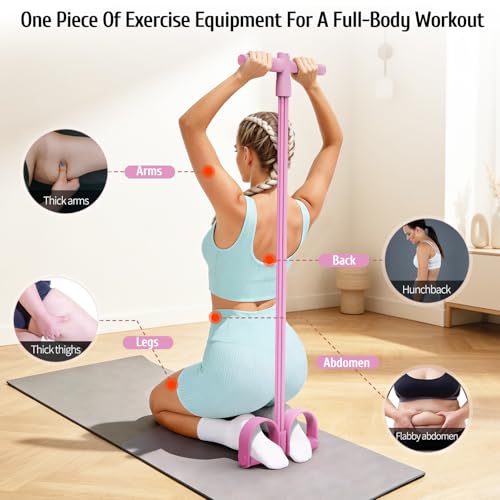 7F 2026 Pedal Resistance Band with Handle, 6-Tube Multifunction Pedal Resistance Band