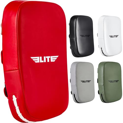 Elite Sports Muay Thai Kickboxing Training Pad for Kickboxing, MMA, Taekwondo, Karate. Ideal for Punches, Knees, and Kicks in Martial Arts Training (ONE PAD ONLY) - color: Solid Red