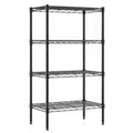 DUMOS 4-Tier Metal Wire Storage Shelves, Adjustable Standing Storage Rack Shelf, Heavy Duty Steel Shelving Unit Organizers for Kitchen Bathroom Pantry Garage, 23.3" Wx13.4 Dx47 H, Black - size: 4 Tier-47"H without wheels