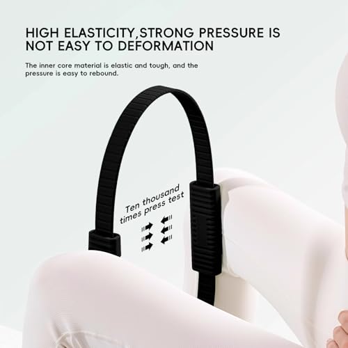 Yoga Pilates Resistance Ring for Leg and Butt Training, Portable Exercise Equipment with Anti-Slip Silicone, Home and Office Workouts, Postpartum Toning - color: Black