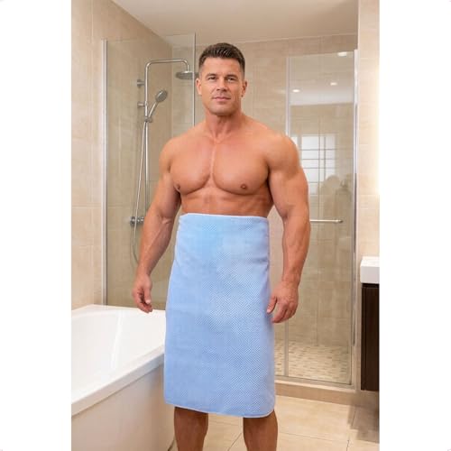 2 Pack Bath Towel Set, Waffle Bath Towel Set, Microfiber Super Soft Highly Absorbent, Sturdy Quick Drying Towels for Bathroom, Gym, Sports, Yoga (2 Piece 27" x 55", 2Blue) - color: Blue, size: 27 x 55 Inch