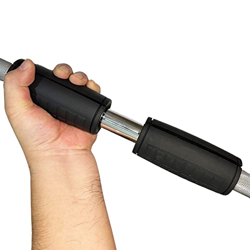 Weight Bar Grips Fit Standard Barbell, Dumbell Handles, Thick Bar Training Adapter For WeightLifting & Cable Attachments Fitness Training Rope Grips For Body Arm Forearm Builder Strength - color: 28mm Inner Black