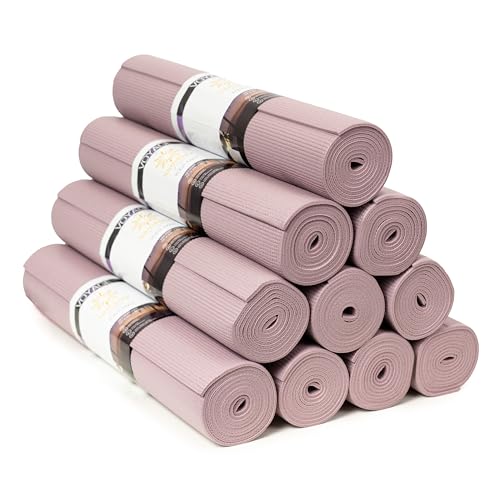 Voyage 5mm Studio Yoga Mats, 10 Pack, 72x24in - color: Lilac