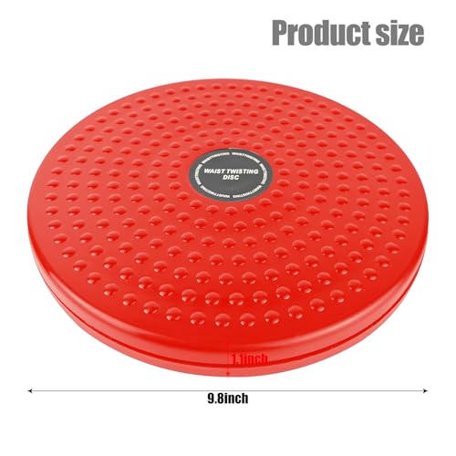 H H&J HUAJIAN Waist Whisper Disc,Body Twister Waist Twister Body Shaping Rotating Board for Women's Twisting Sports Equipment Aerobic Exercise Foot Massage - color: Red
