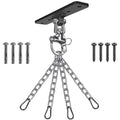 Dolibest Heavy Bag Hangers Brackets, Punching Bag Hangers, Heavy Bag Ceiling Mount for Body Weight Strength Training Systems, Aerial Yoga Swing & Hammock, Resistance Band - color: 4 Holes Punching Bag Hanger With Chain