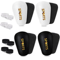 Mini Shin Guards Soccer Kids Age 4-6 with Straps Protective Gear | 4 Pairs Ultra Light Tiny Protective Equipment,Impact Resistant Calf Protective Gear Shin Pads for Toddler Youth Players - size: Small