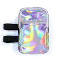 Carnival Leg Bag Holographic Thigh Bag with Adjustable Strap Leg Pouch Harness Women Summer Travel Hiking Pack(Silver,Leg Bag) - color: Silver, style: Leg Bag