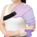 REVIX Large Shoulder Ice Pack Wrap & Brace for Rotator Cuff & Arm | Reusable Gel Shoulder Brace for Surgery Recovery, Rotator Cuff & Muscle Relief, for Men & Women, Purple - size: Large, style: Purple, 1 Gel Pack+1 Shoulder Brace